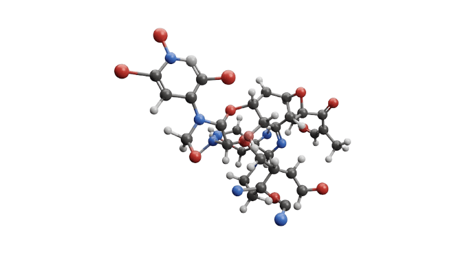 Molecular structure representing collaborative drug discovery